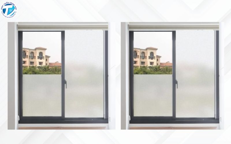 Decal có keo sần dán kính mặt mờ dán kính nhà ở, căn hộ, chung cư